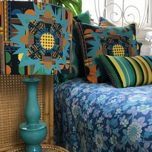 Image of 'City Bloom Blue' Cushion