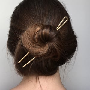 Image of classic stamped hair pin 