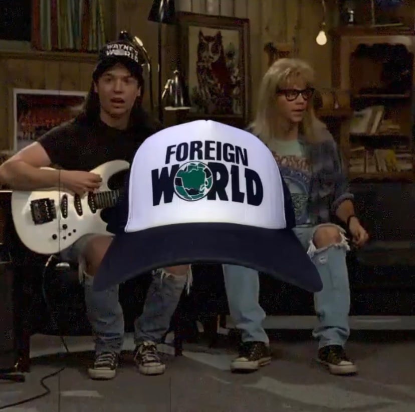 Image of Foreign world trucker hat