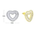 S.Mariee Collection💎 Large Bling Heart Studs