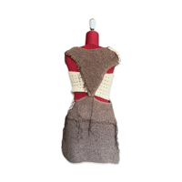Image 4 of Upcycled Knit Dress with Crochet Top – Handmade Set