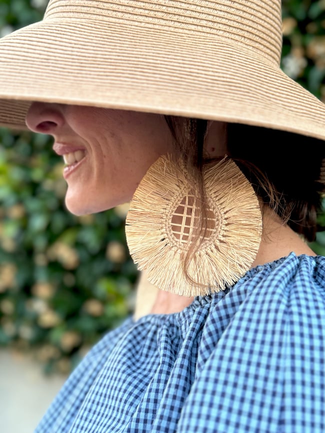 BLUE GINGHAM RUFFLE TOP AND SKIRT