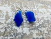 Sterling silver sea glass drop earrings