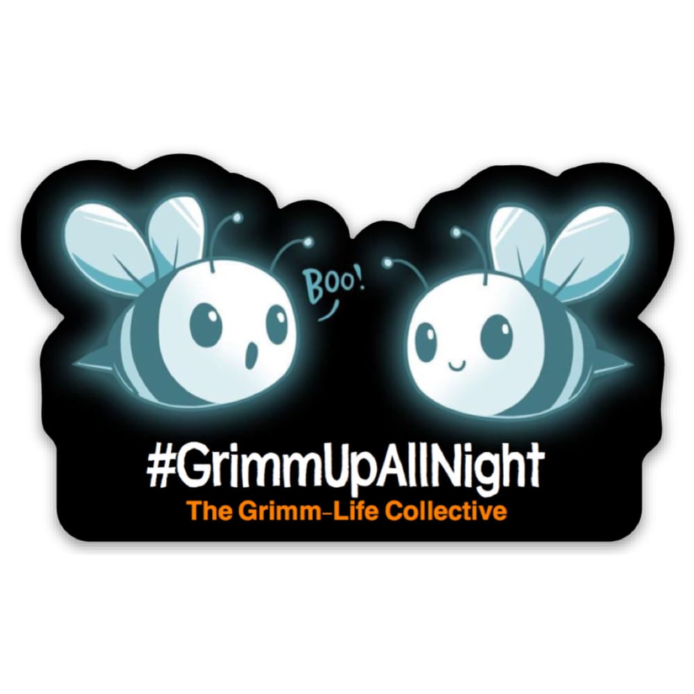 Image of #GrimmUpAllNight Boo-Bees Sticker