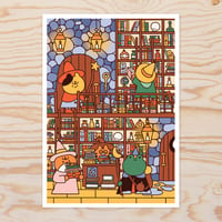 Image 1 of Print - Wizard's library