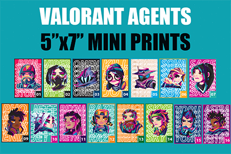 Image of Valorant Agents Mini Prints