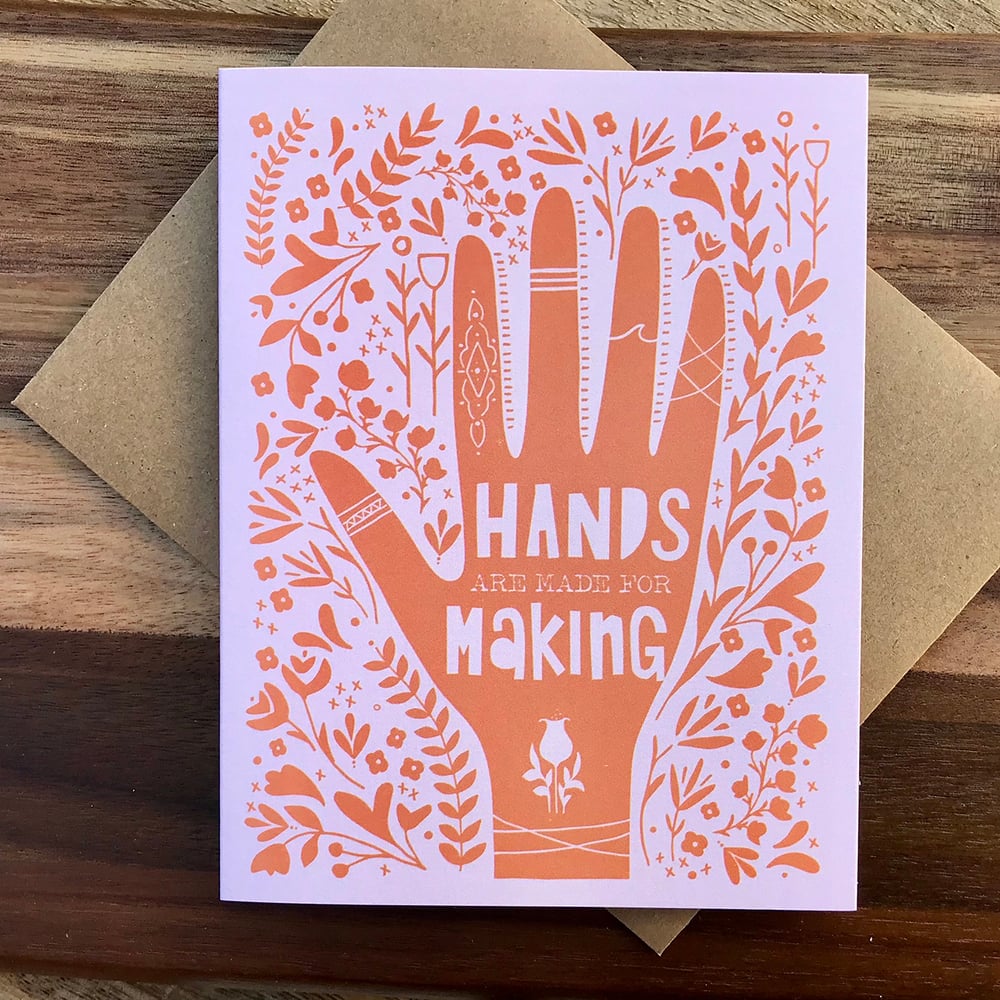 Image of Hands Are Made, Pink - Gift Card
