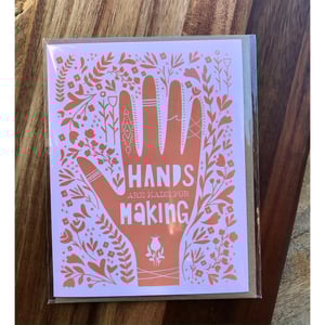 Image of Hands Are Made, Pink - Gift Card