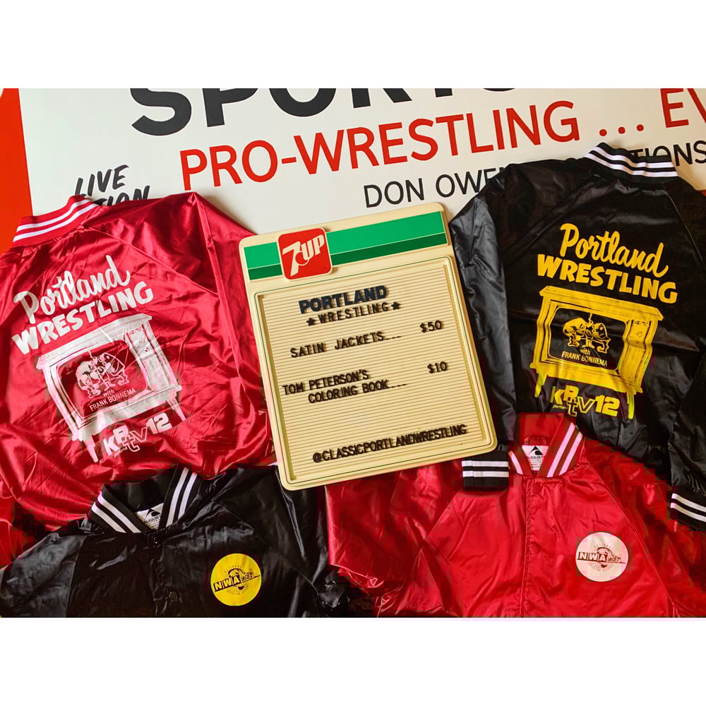 Image of Portland Wrestling KPTV-12 w/ Frank Bonnema Satin Jacket 