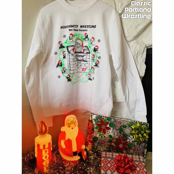 Image of Portland Wrestling “Merry Christmas ‘83” sweatshirt