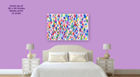 Image 5 of field of multicolor snoopies  Giclee print