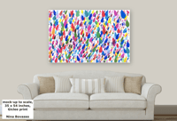 Image 3 of field of multicolor snoopies  Giclee print