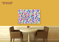 Image 4 of field of multicolor snoopies  Giclee print