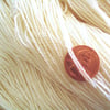 Treadsoft Fingering weight superwash wool yarn, ecru 