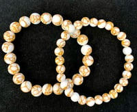 Howlite with Gold leaf