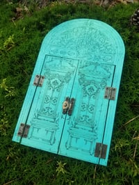 Image 3 of Miniature green fairy door 