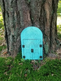 Image 1 of Miniature green fairy door 