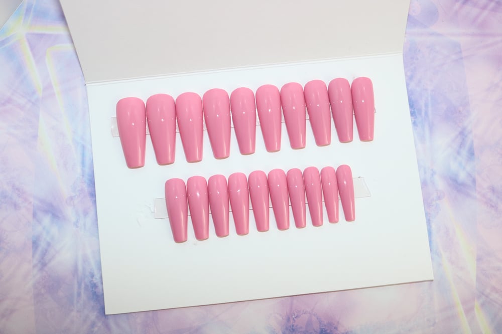 Image of Candy pink long coffin