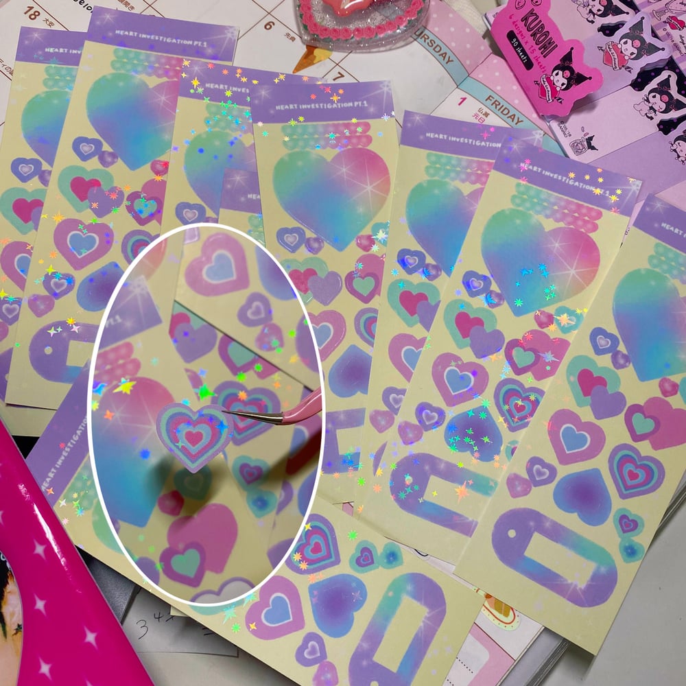 Image of HEART INVESTIGATION seal sticker