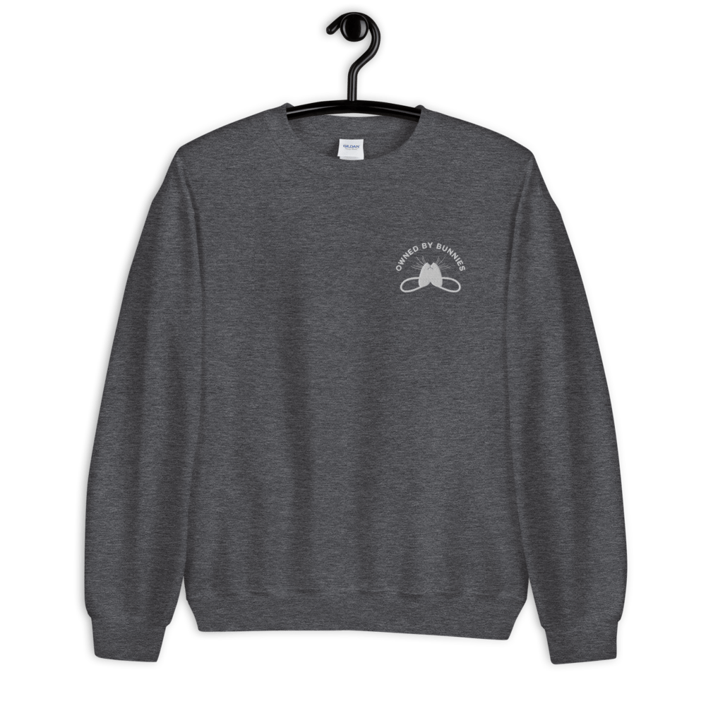 Image of Blanco 'Owned by Bunnies' Embroidered Sweatshirt