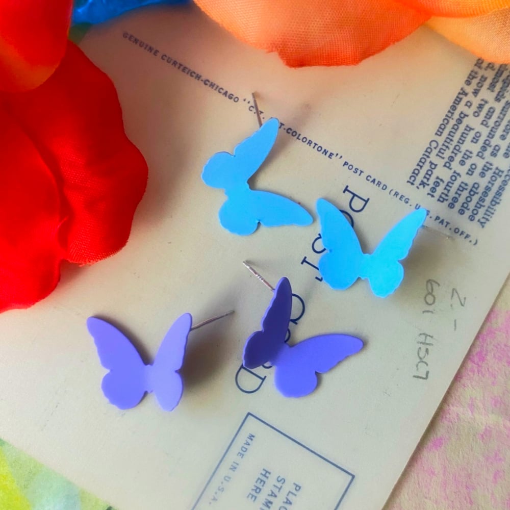 Image of PASTEL BUTTERFLY STUDS