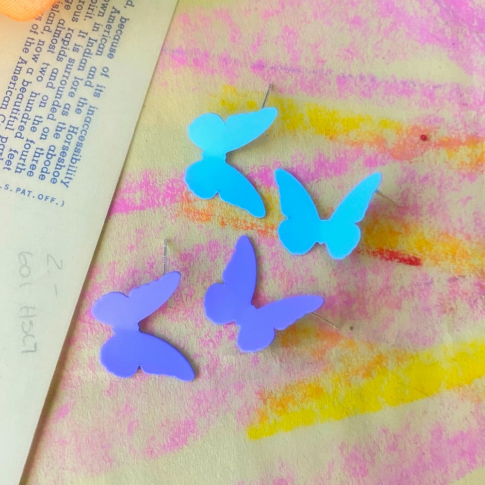 Image of PASTEL BUTTERFLY STUDS
