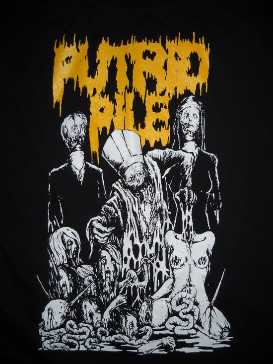 PUTRID PILE T SHIRT 3 GUTTER CHRIST PRODUCTIONS
