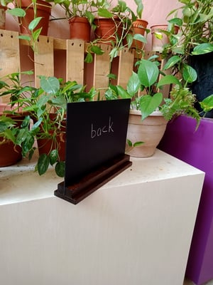 Table Chalkboard in a solid base