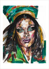 Rihanna Harpers Bazaar Giclée Print