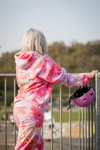 Image 1 of Lilac and Red Tiedye Tracksuit