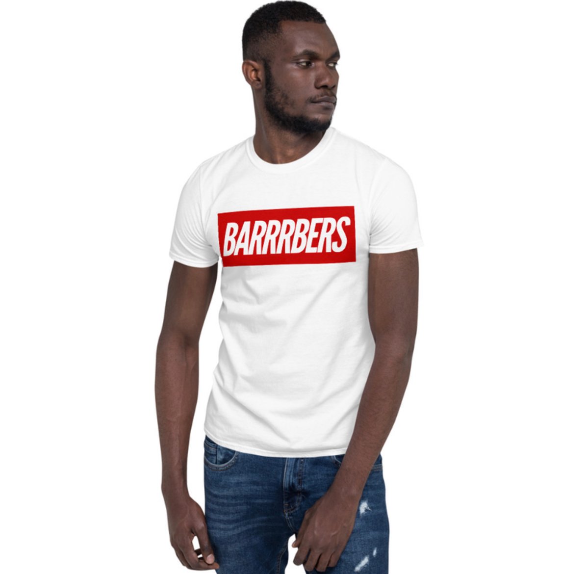 Image of We Are Supreme “BARRRBERS” White T-shirt!