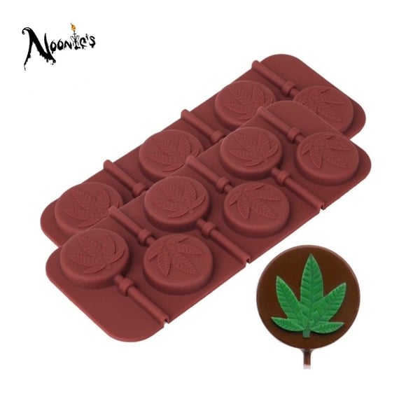 Image of Leaf lollipop silicone mold 