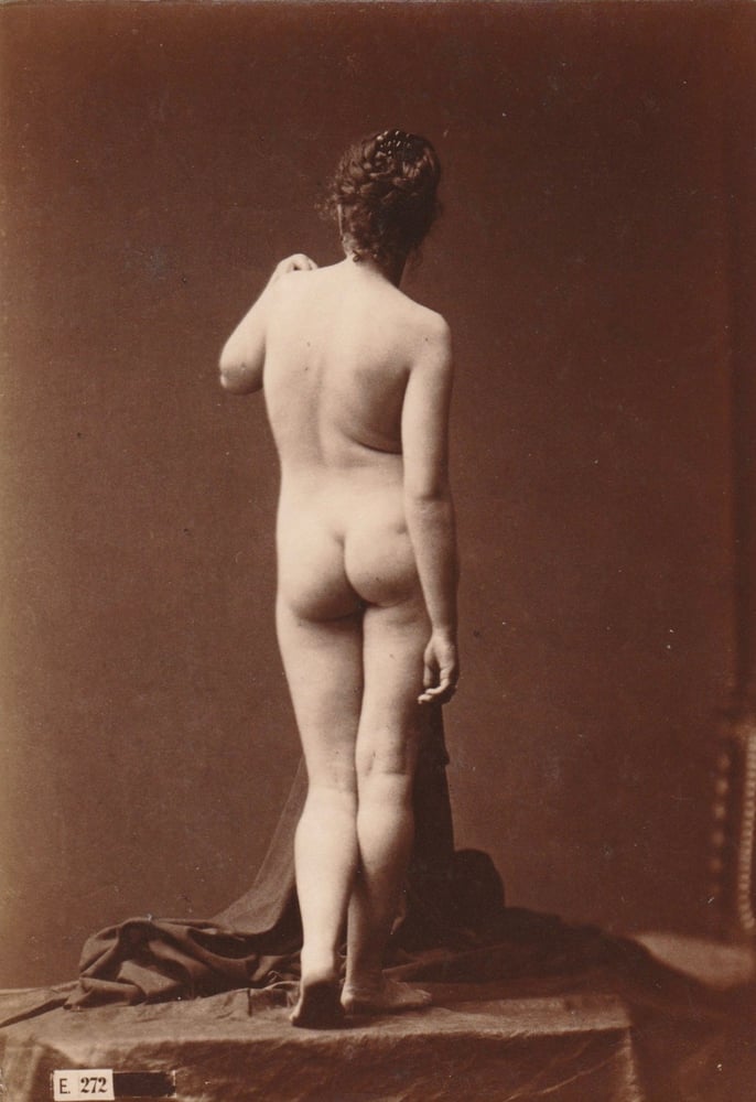Image of Hermann Heid: nude study of a standing female, ca. 1875