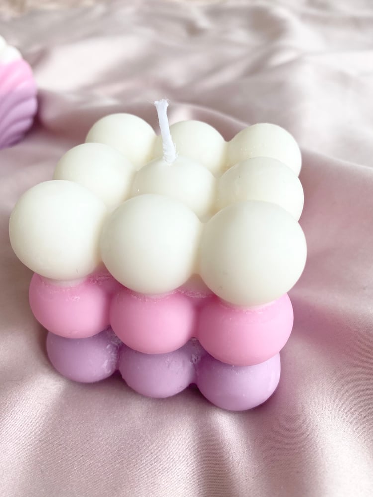Image of Naia&Co Bubble candle Pink Mix
