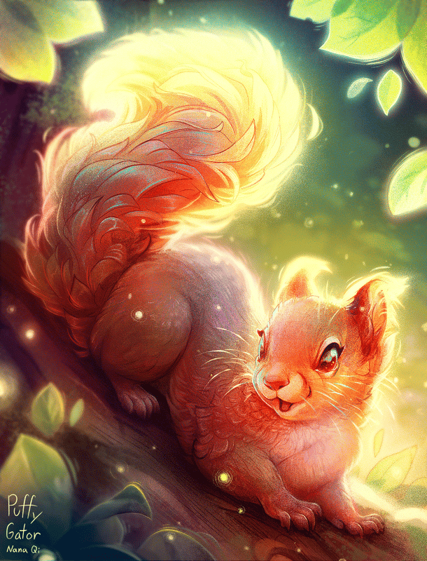 Magic the Gathering Squirrel Print | PuffyGator