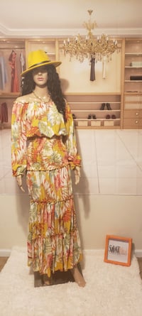 Image 1 of The Career Woman off the shoulder maxi dress 