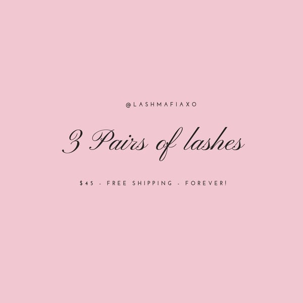 Image of 3 PAIRS OF LASHES