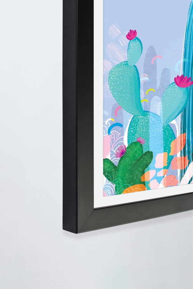 Cactus Fields - Art Print - BLUE