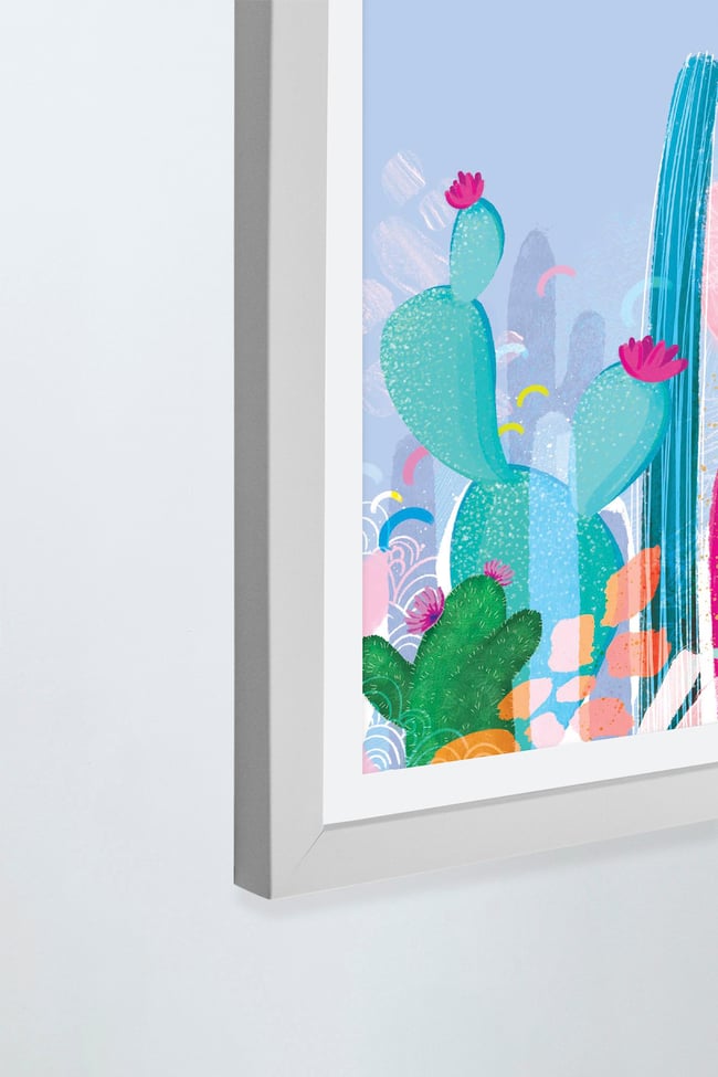 Cactus Fields - Art Print - BLUE