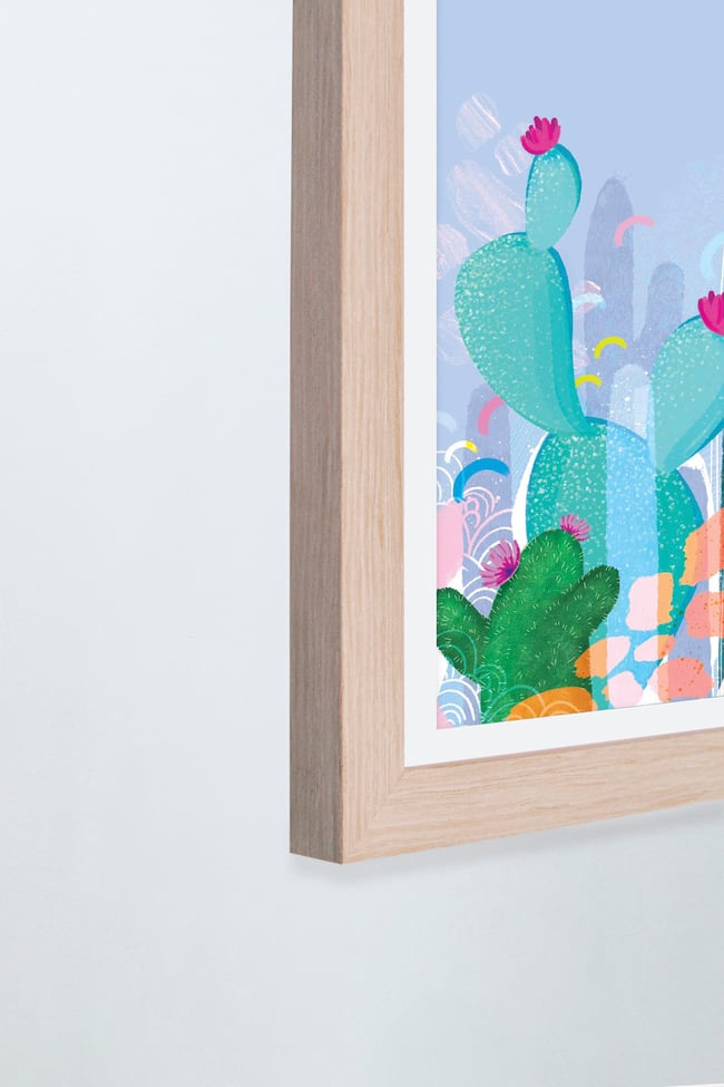 Cactus Fields - Art Print - BLUE