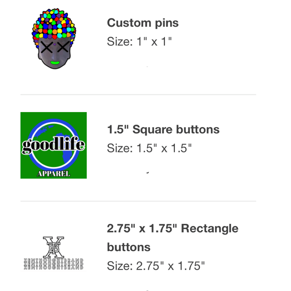 pins & buttons 