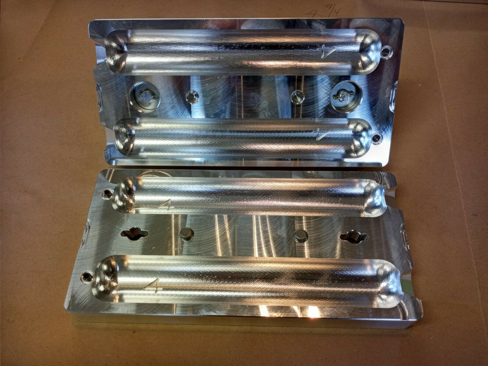 7# and 7# Aluminum CNC Cod Sinker Deep Drop Weight Mold 2 Cavity 