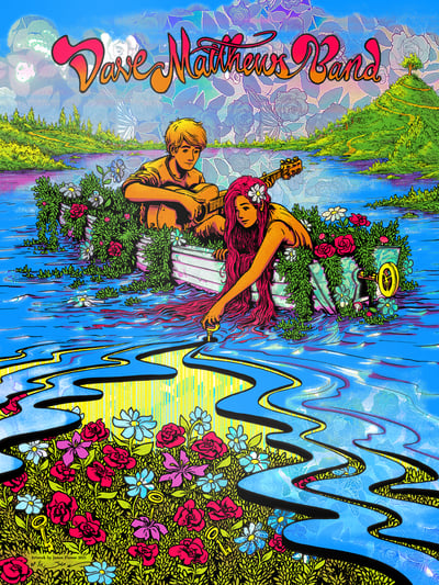 Image of Dave Matthews Band - "Everyday" Poster - Rose Garden HoloFoil Variant