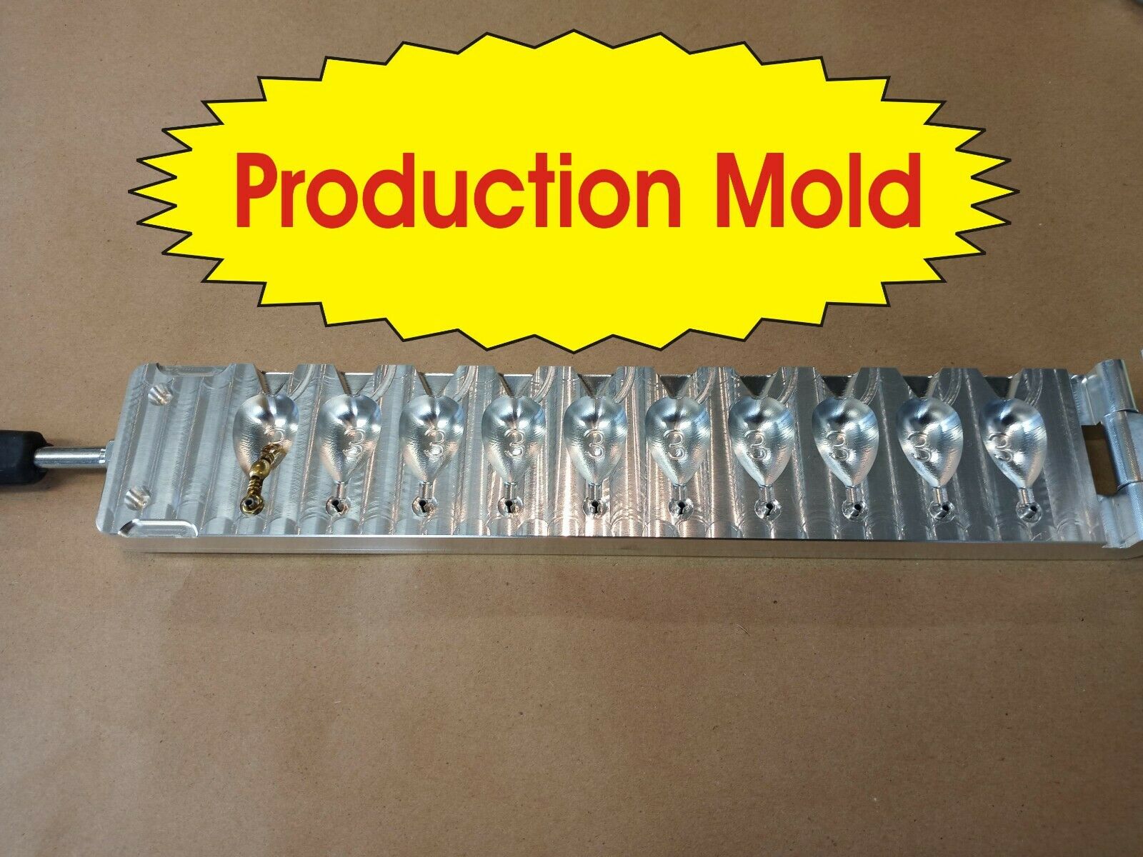 3 oz Bell Sinker Mold - ( Setup for Swivels ) Aluminum CNC | Lake