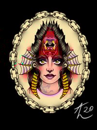 Ambigram Lady A4 Giclée Print