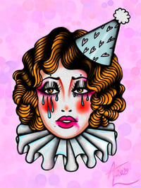 Clown Lady A4 Giclée Print