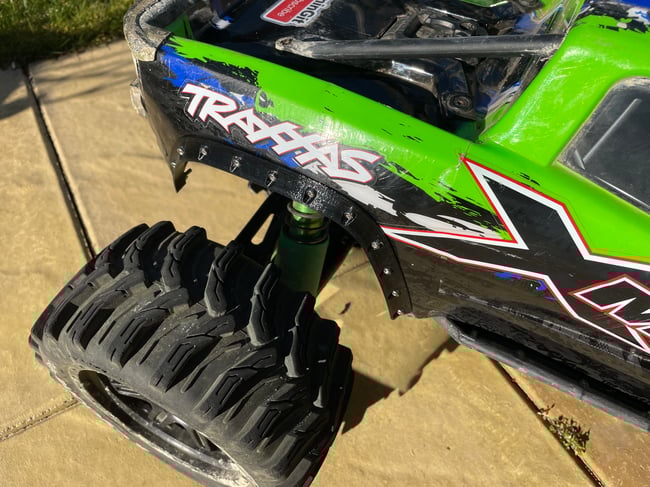 Traxxas XMaxx Fender Flare Extended Wheel Arch Mud Guards Flaps X Maxx Fender Extender