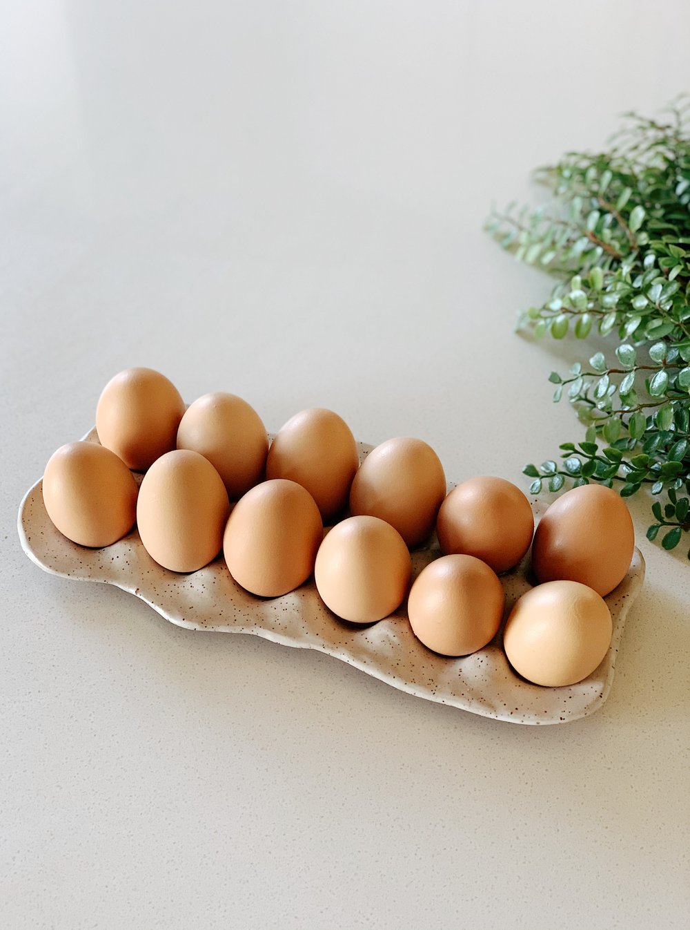 Speckled Ceramic Egg Holder