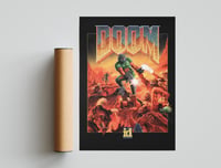 Image 2 of Doom 1993 Original Game Poster, Doomguy Wallpaper