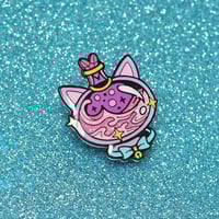 Image 5 of Cat potion bottle enamel pin - witchy pin - creepy cute - pastel goth - lapel pin badge